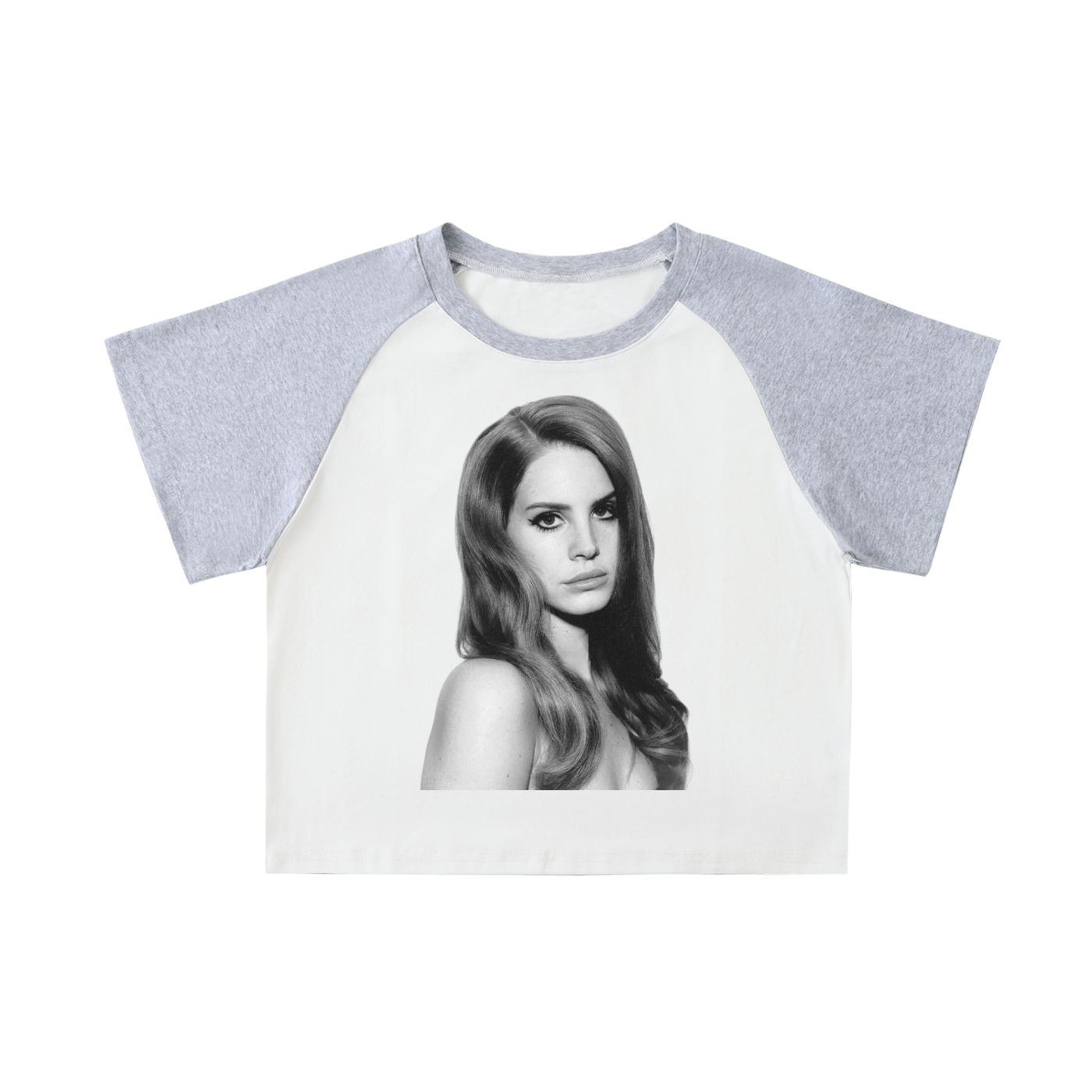 Color-Blocked Raglan Sleeve Crop Top