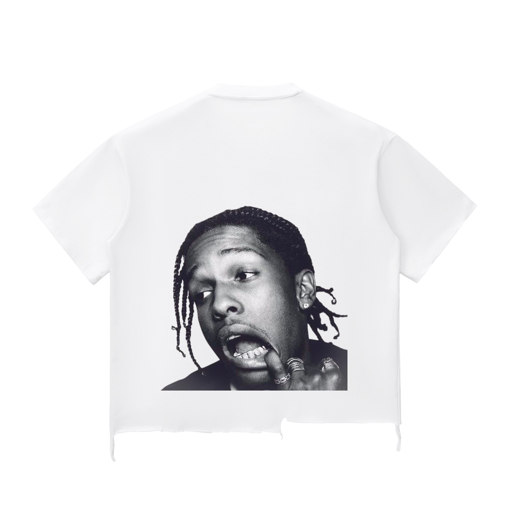 Snow Wash Raw-Hem Boxy T-shirt